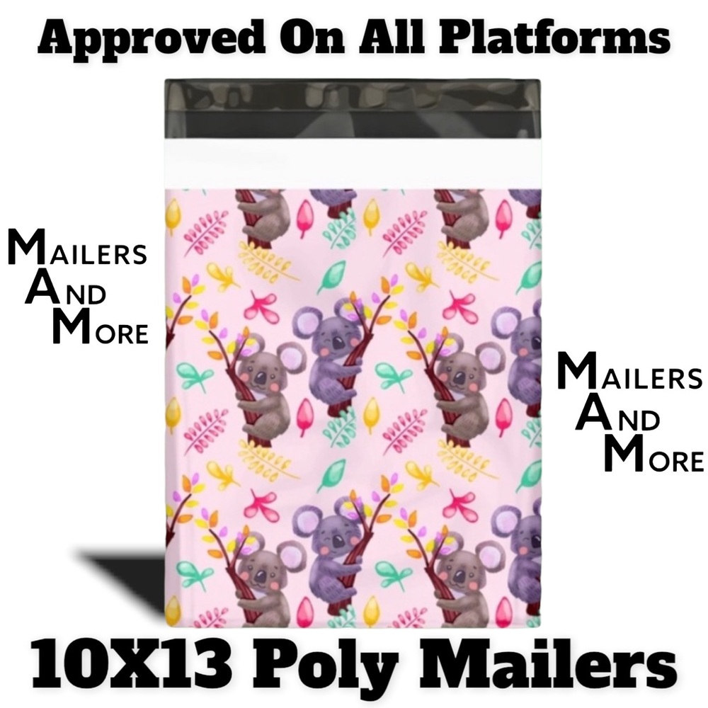 LAST 1 ) 25 10X13 Koala Bears Poly Mailers Shipping Bags PRICE IS FIRM CLEARANCE - Picture 2 of 8